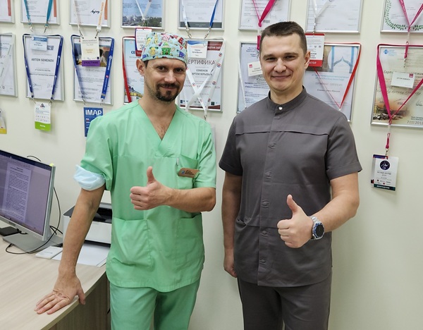 Хирург флеболог Побережный В.Я. из Салавата с Раскиным В.В. после мастер-класса