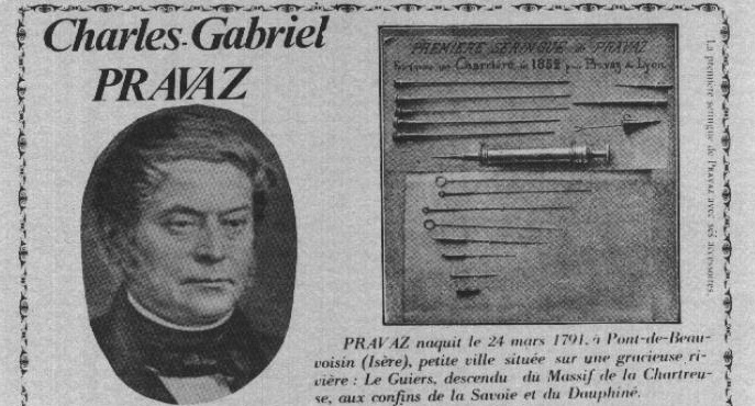 Французский доктором C. Pravaz изобрел шприц
